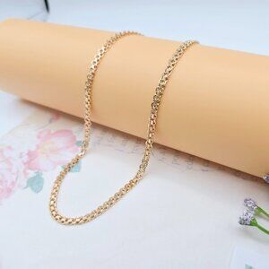 Elegant Rose Gold Plated Link Chain Necklace – 50cm Length, XPNL0065